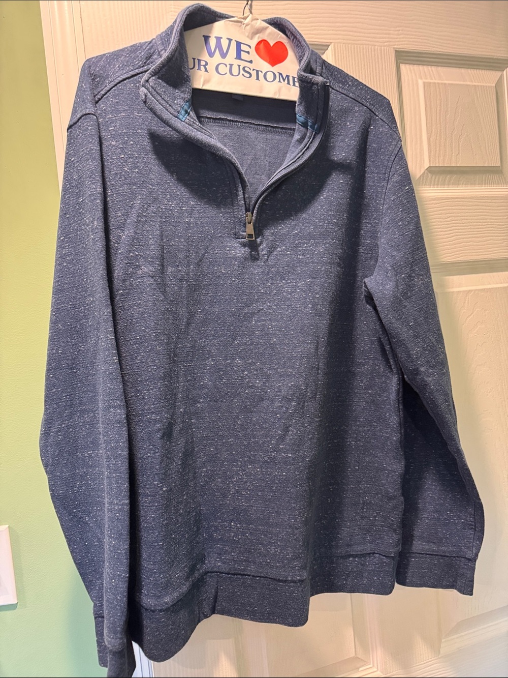 Men's Navy Quarter-Zip Pullover Sweater